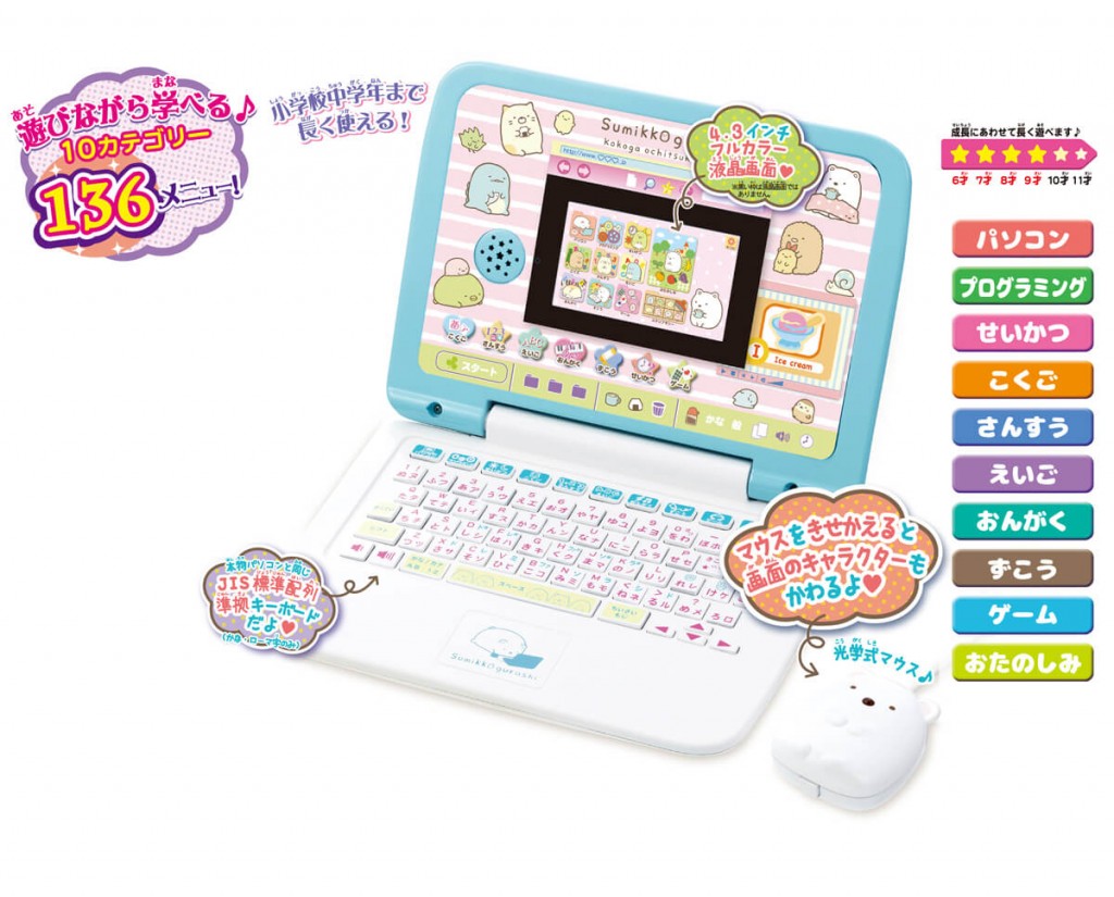 マウスできせかえ！ すみっコぐらしパソコン｜セガ フェイブ トイ製品