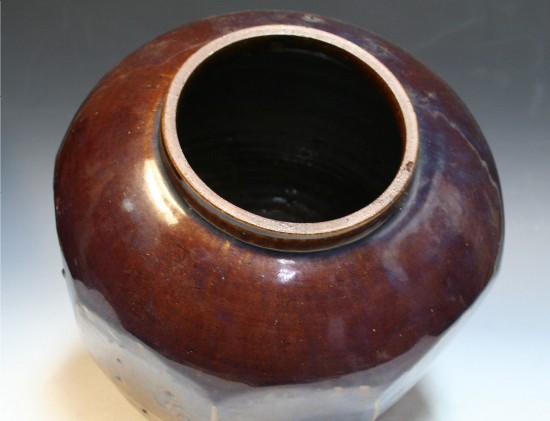 古美術青華堂｜H230 李朝・飴釉面取壺（韓国李朝時代）