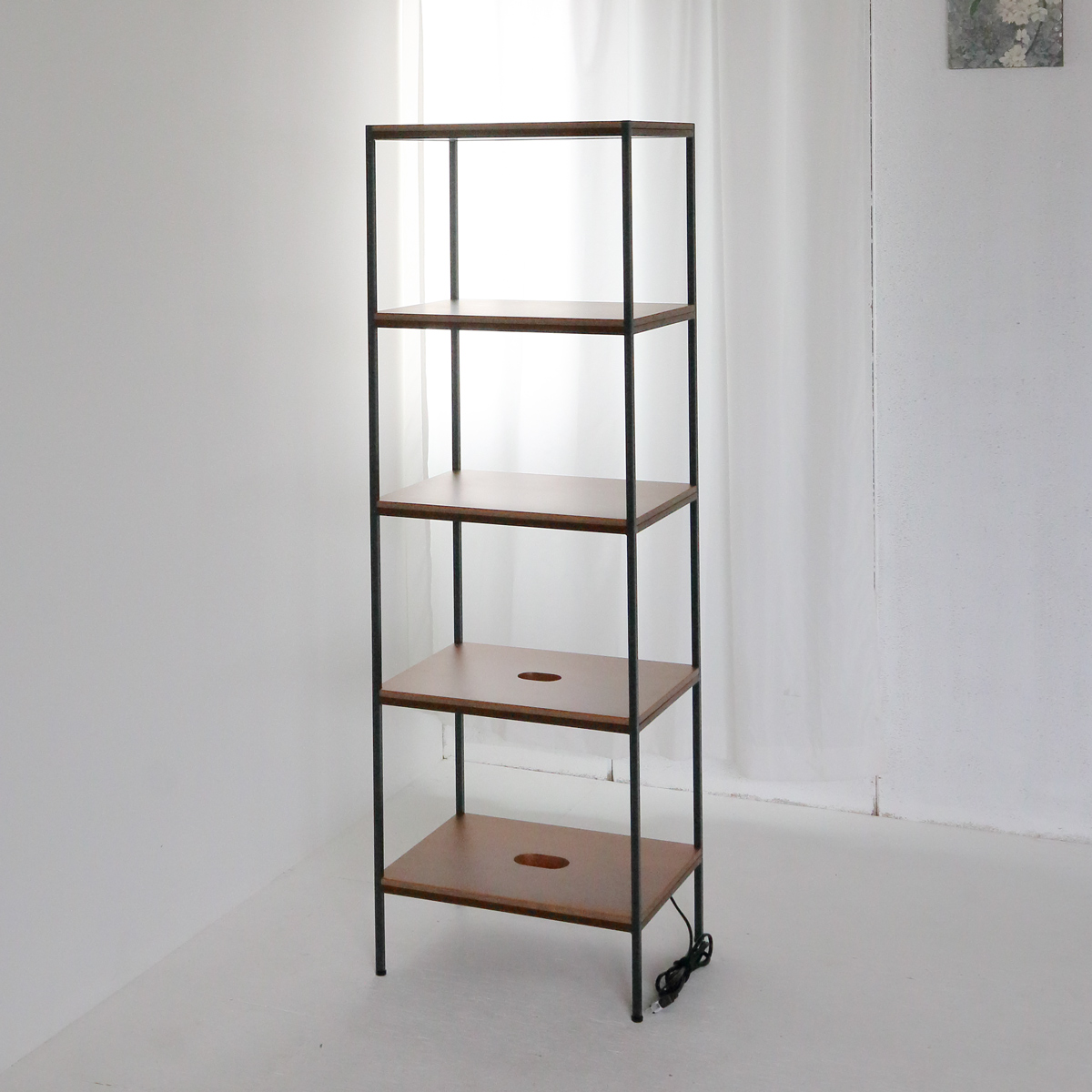 セット面 両面ミラードレッサー と特注シェルフ 美容室サロン向けの製作