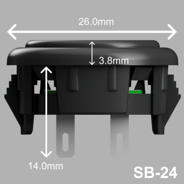 OneFRAME SB-24 BK 【セール中】OneFRAME マイクロスイッチボタン 24mm