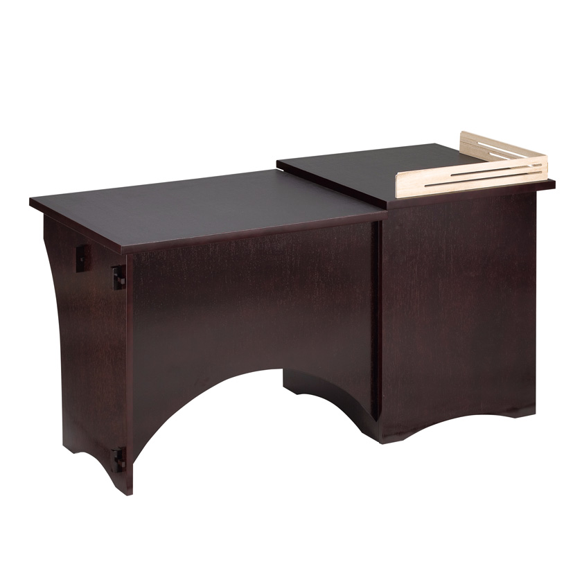 茶道具 立礼棚（りゅうれいだな） 布摺立礼卓セット (伴東・円椅 (円座