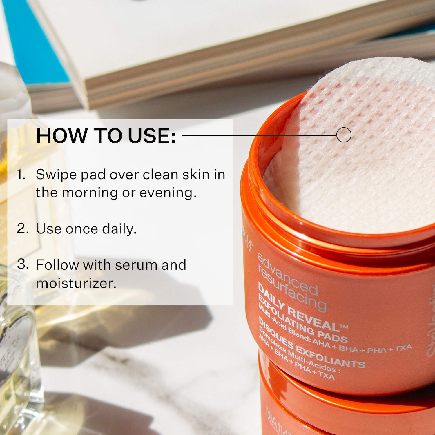 Daily Reveal ™ Exfoliating Face Pads with AHA + BHA + PHA +