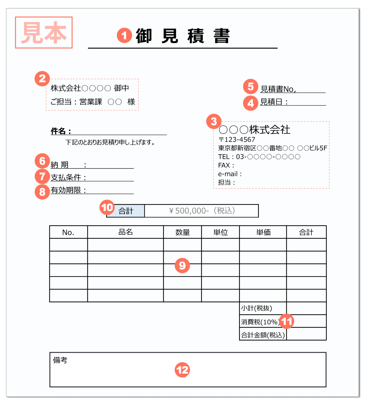見積書の書き方｜個人事業主・フリーランス向けに基礎を解説 – ルート
