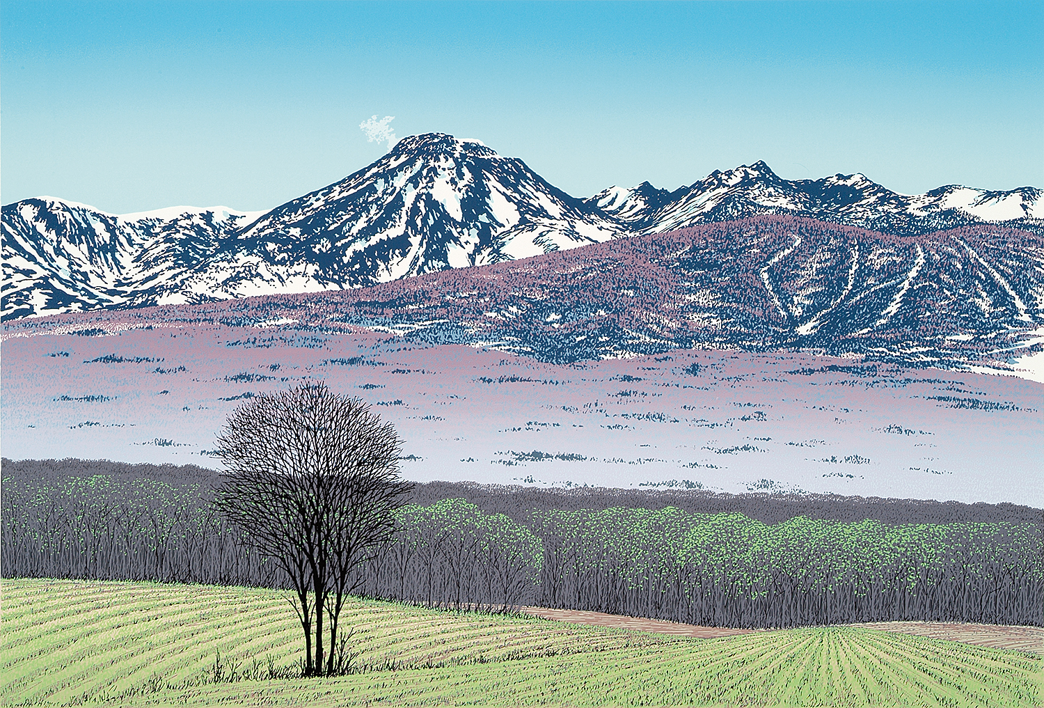 小暮真望 日本百名山オリジナルセリグラフ 自然風景 版画 限定200部