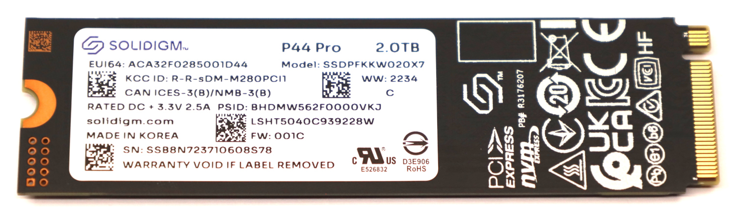 Solidigm P44 Pro 2TB NVMe SSD Review