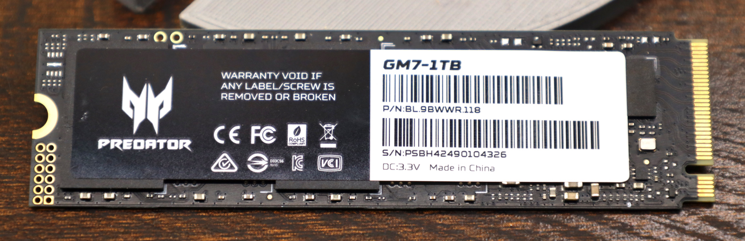 Predator GM7 1TB PCIe Gen4 NVMe SSD Review