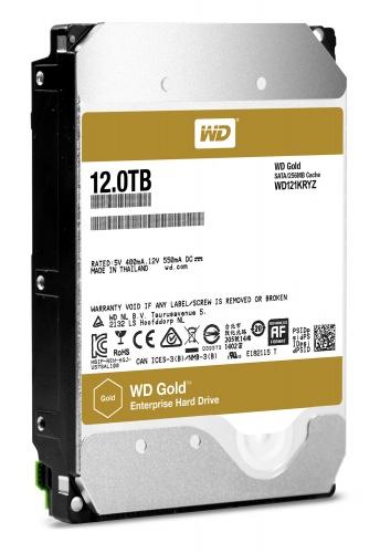 WD Gold WD121KRYZ 12TB 7200RPM SATA 6Gbps 256MB Cache 3.5inch HDD