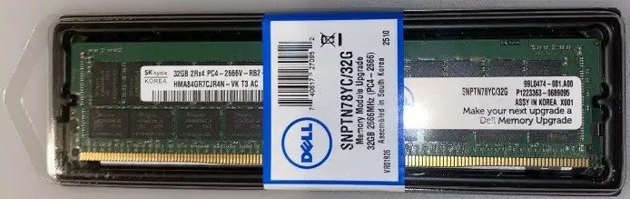 Dell TN78Y 32GB PC4-21300 DDR4-2666MHz 2Rx4 ECC Memory Samsung OEM Ref