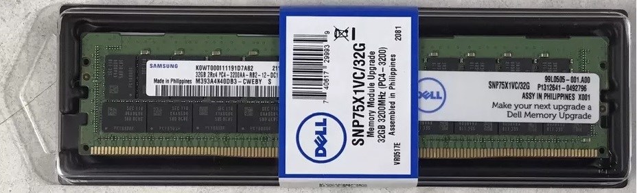 Dell AA799087 32GB DDR4 3200MHz PC4-25600 ECC Memory Brand New OEM