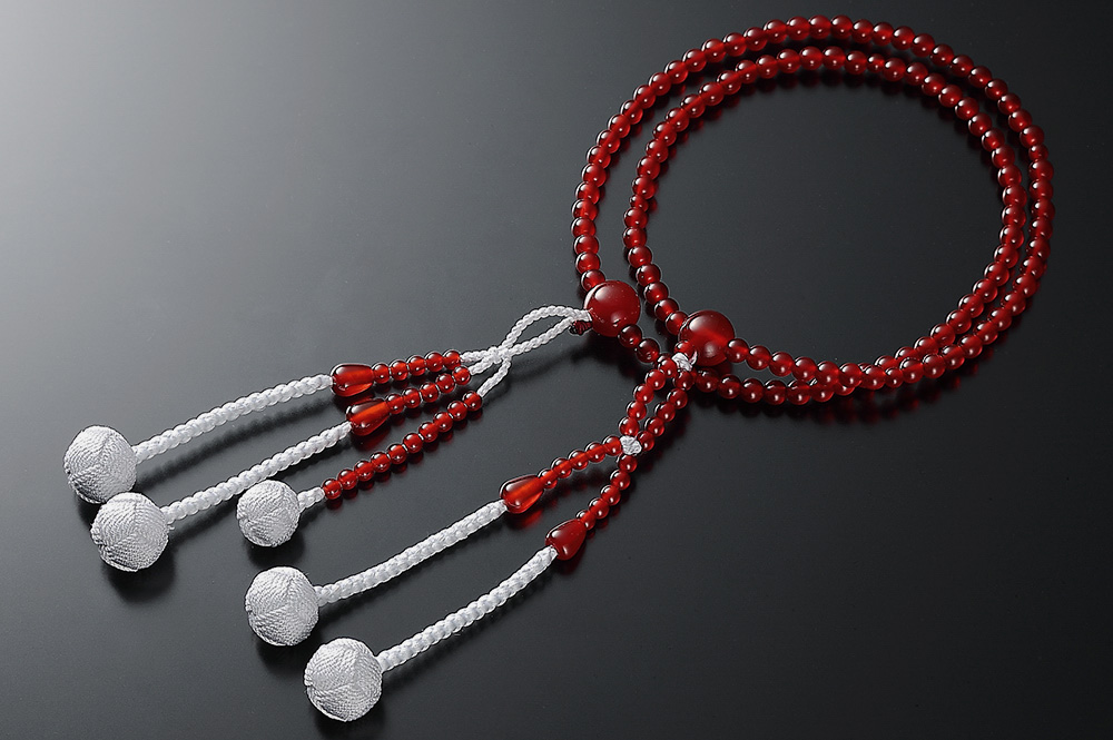 創価学会仏壇 SGI仏壇の金宝堂 高級天然石念珠【瑪瑙(メノウ)】