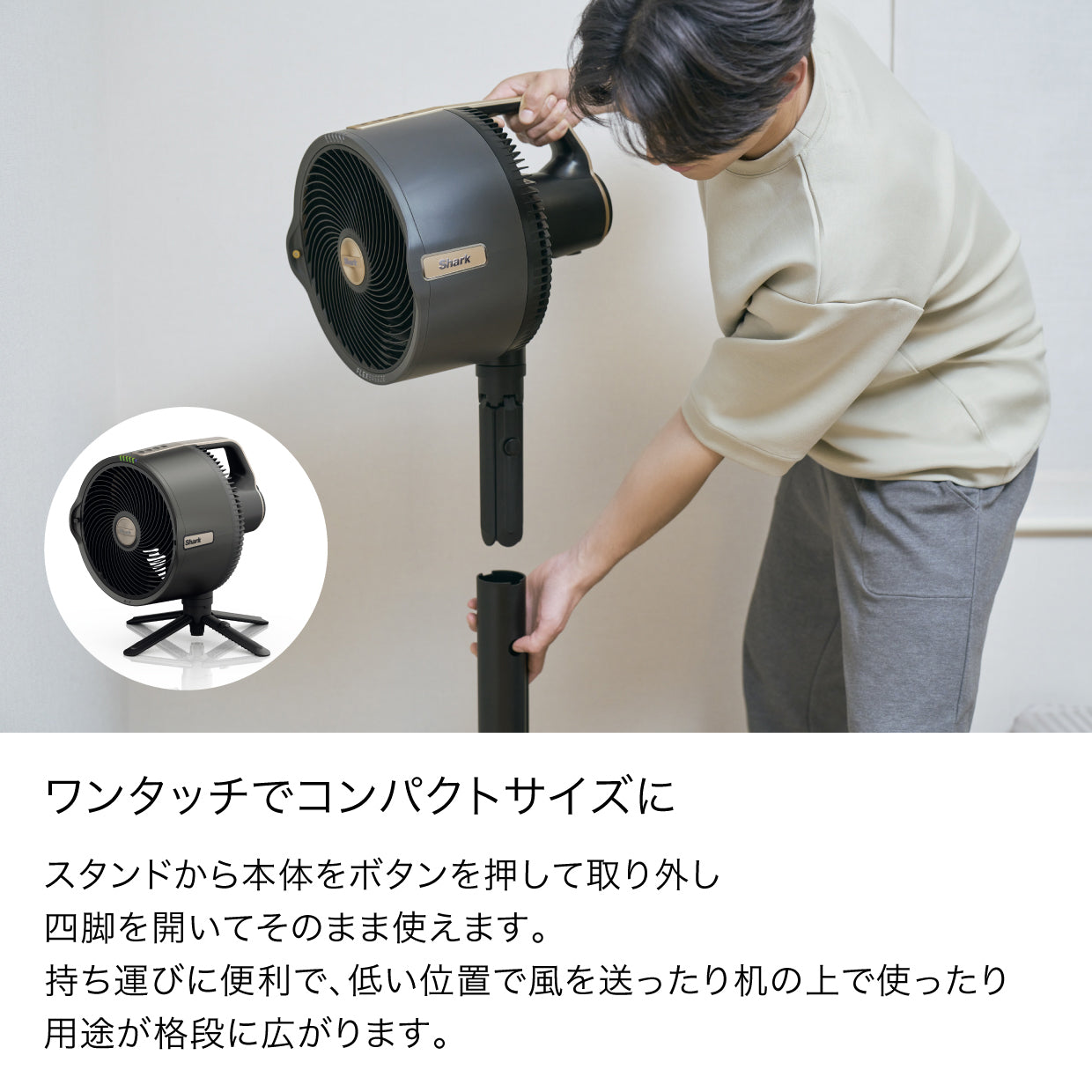 Shark FlexBreeze Pro Mist コードレスサーキュレーターファン FA302J