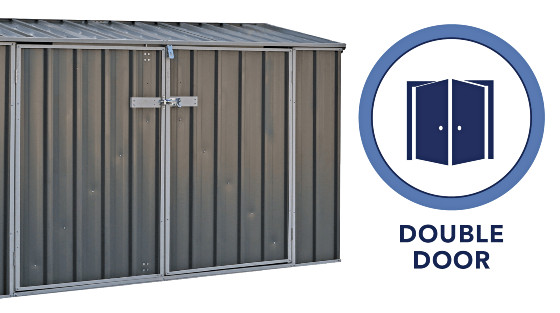 Absco Durango 7.5x2.5 Metal Bike Shed Kit - Gray (AB1106)