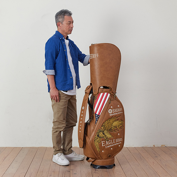 SFE-003CB.キャメル（合成皮革） – キャディバッグ・ゴルフバッグ