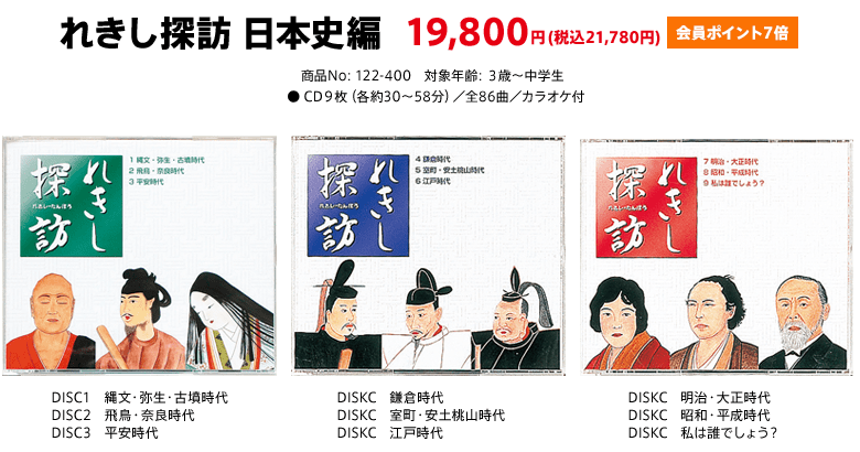 れきし探訪 日本史編・世界史編【幼児・小学生向け教材】| 七田式公式通販