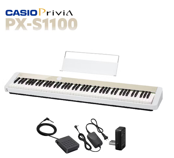 限定商品】CASIO卓上ピアノ PX-S1100に限定カラーが登場！ブルーを展示