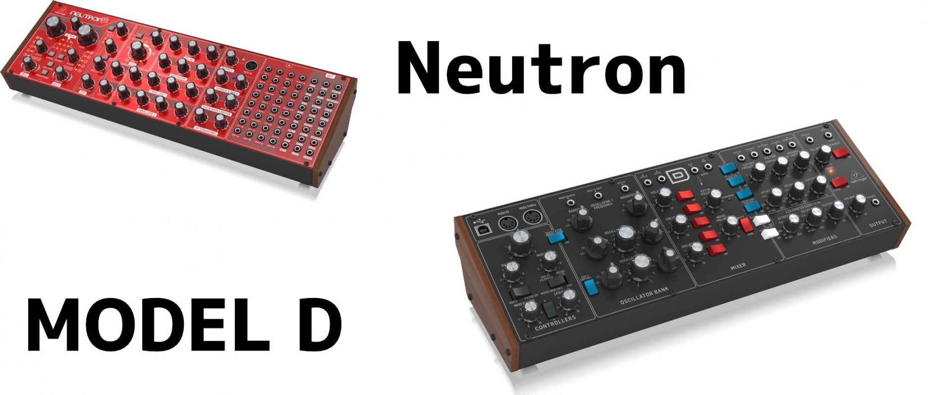 Behringerが世に送るアナログセミモジュラーシンセMODEL D＆Neutronが