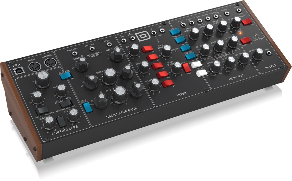 Behringerが世に送るアナログセミモジュラーシンセMODEL D＆Neutronが