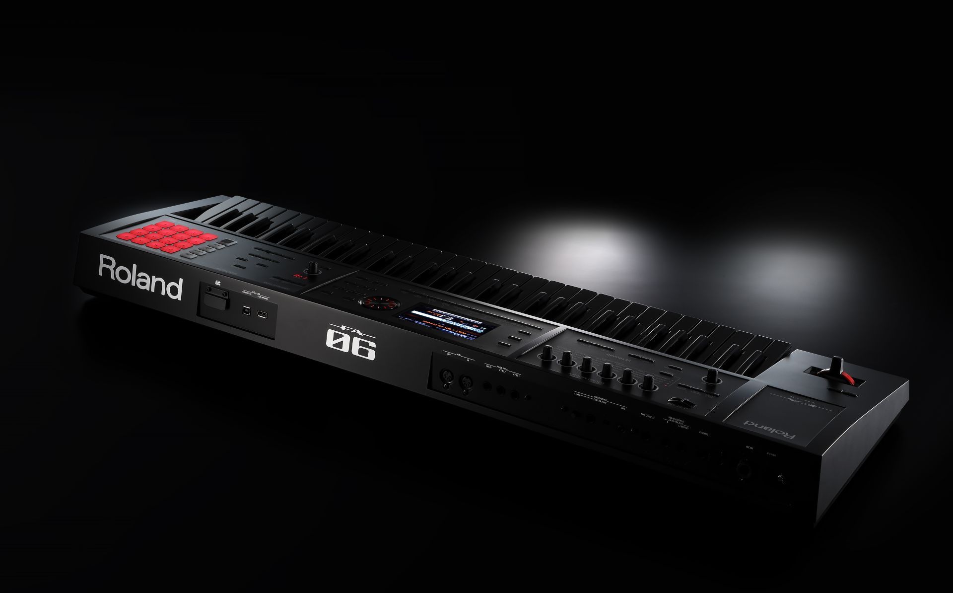 年末年始セール】ブラックカラーのシンセサイザーRoland FA-06B、JUNO