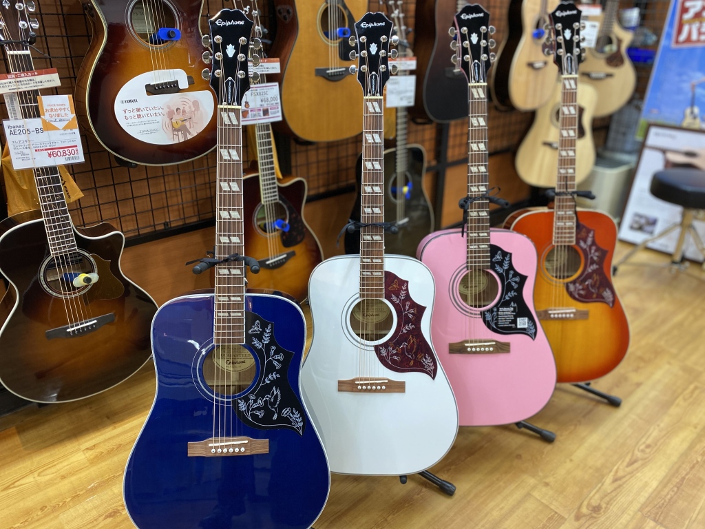 アコースティックギター】人気のエピフォン Hummingbird PROが限定