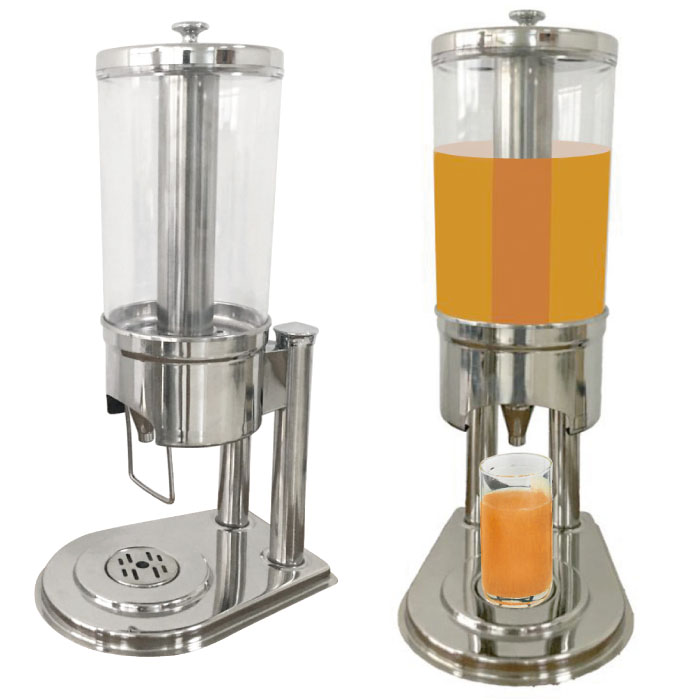 現状品】ジュースディスペンサー 5リットル ステンレス Amazon