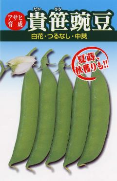 えんどう豆】 アサヒ育成 貴笹豌豆 野菜と花の種・苗・緑肥の通販