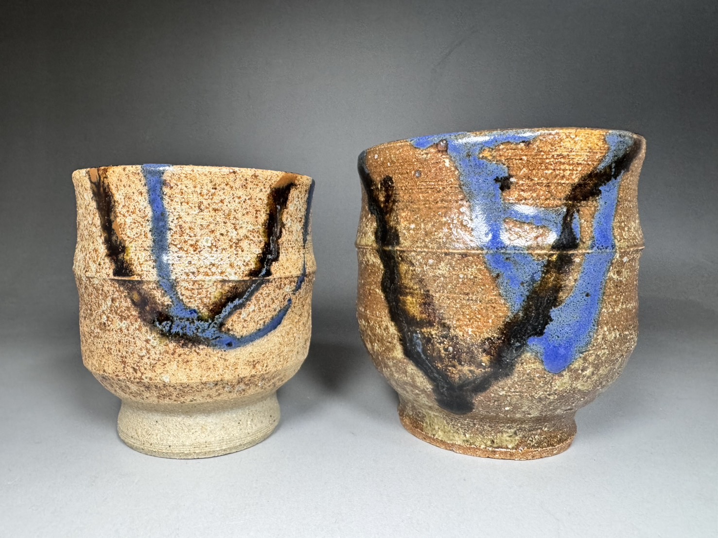 Gerd Knapper ゲルト・クナッパー 青釉 鉄釉 流し 湯呑 | 新栄堂