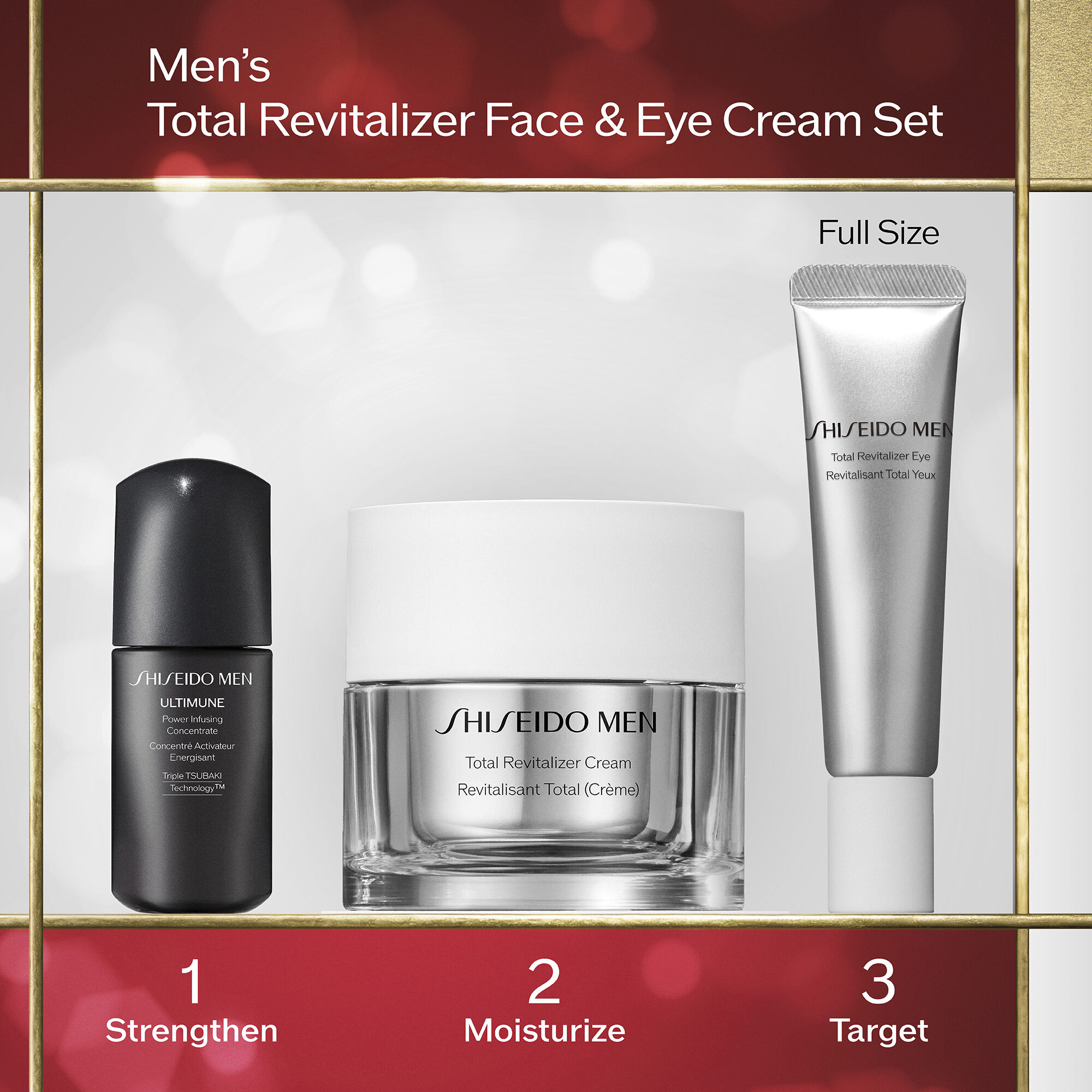 Total Revitalizer Men's Anti-Aging Face & Eye Cream Skincare Set