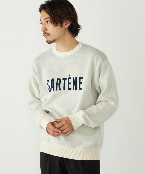 SHIPS Colors:〈手洗い可能〉モール ジャカード ロゴ ニット｜ SHIPS