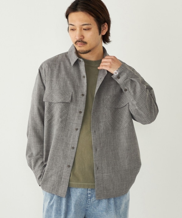 SHIPS Colors:〈吸水速乾・洗濯機可能〉ウーリー ボックス シャツ