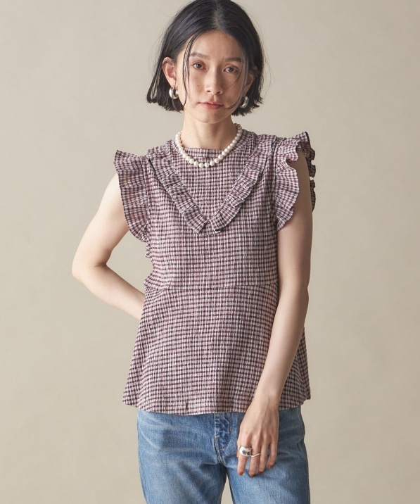 NINE CASE:〈手洗い可能〉フリル ノースリーブ トップス｜ SHIPS 公式