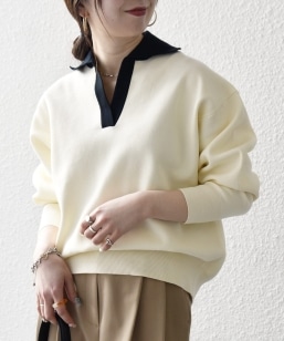 一部追加予約》【WEB限定】SHIPS any:〈手洗い可能〉ハーフ ジップ