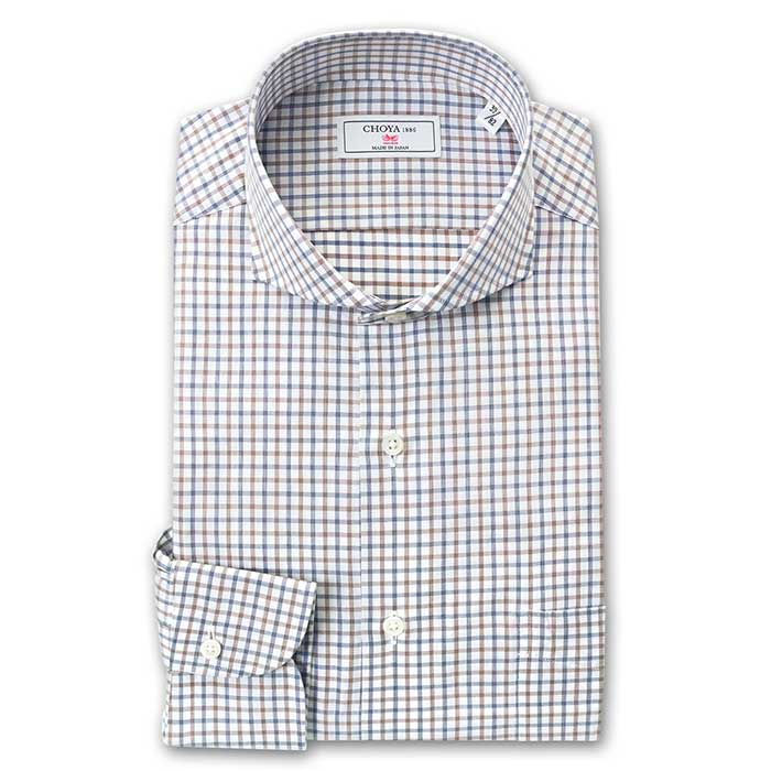 ワイシャツ チェック ネイビー ドビー CHOYA1886| CHOYA SHIRT
