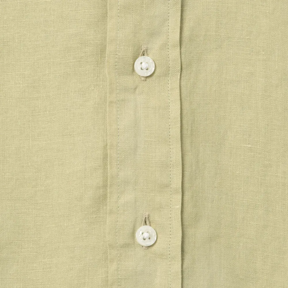 CHOYA URBAN STYLE カーキ カジュアル リネン 麻100% 半袖 リネン