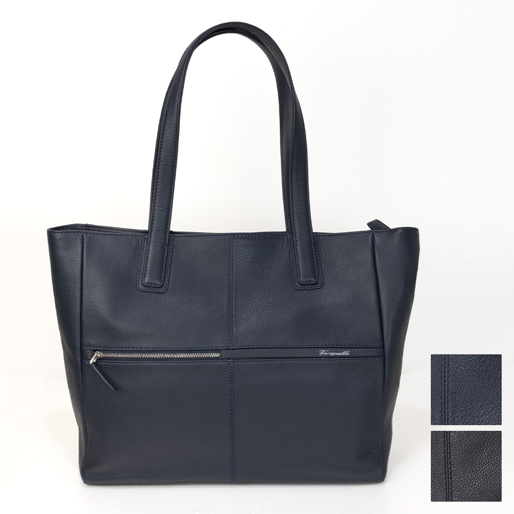 本革トートバッグ 表面ファスナーポケット付き｜SHIRT STATION（シャツ