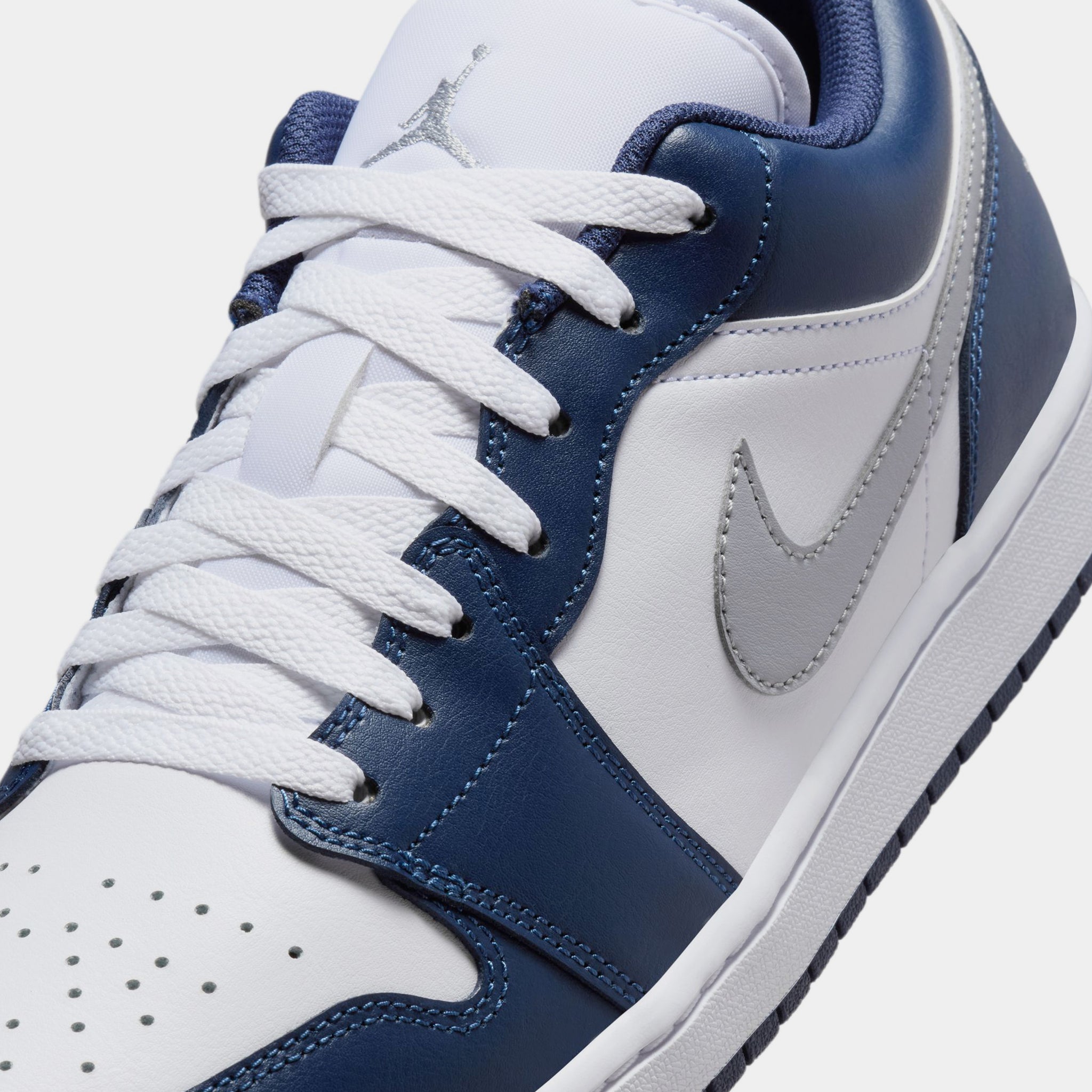 Jordan Air Jordan 1 Low Midnight Navy Mens Lifestyle Shoes White