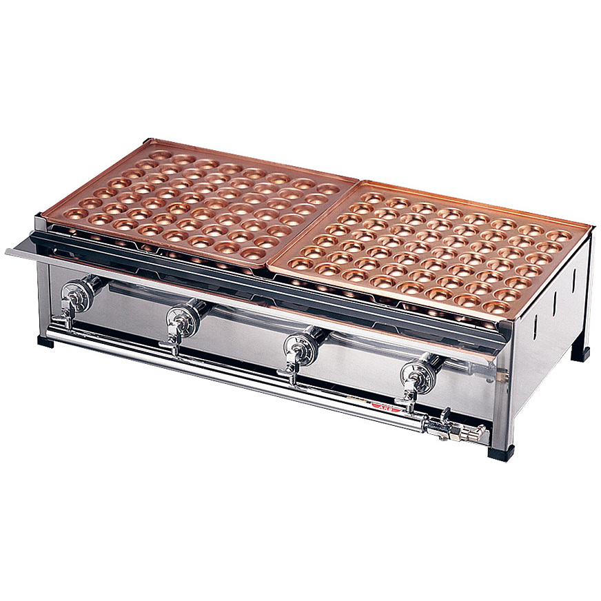業務用 たこ焼き台 銅板 28穴×4 112穴 【公式通販】