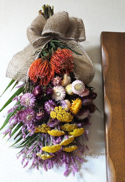 ピンクッションの、スワッグ用花束