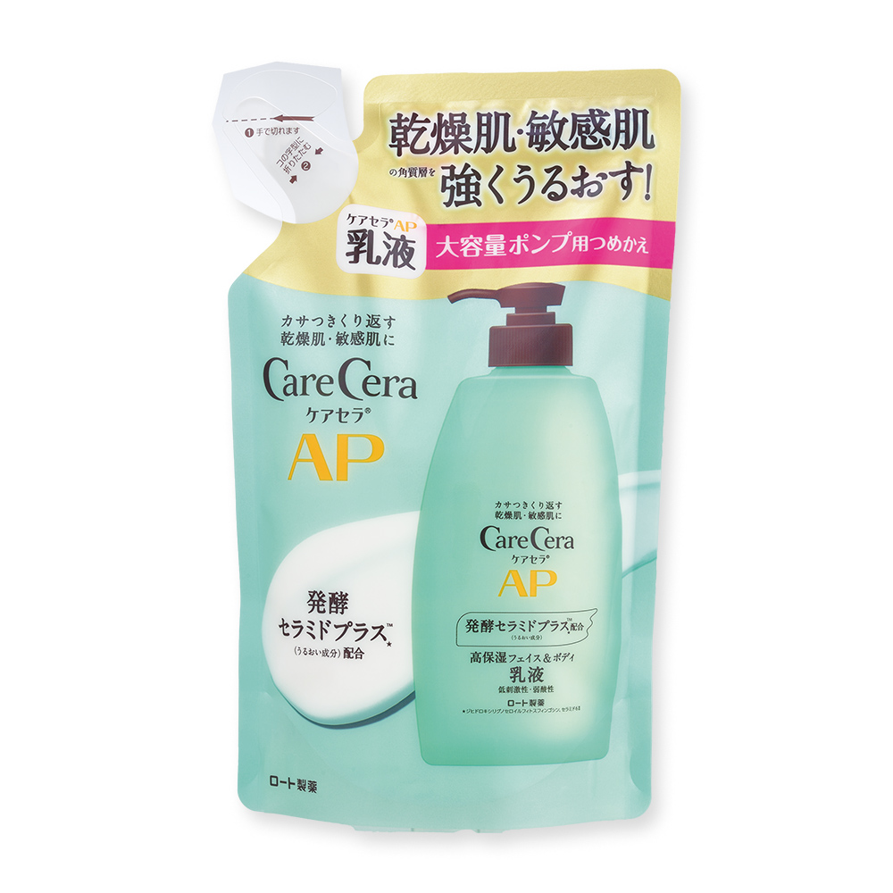 ケアセラ APフェイス＆ボディ乳液(大容量) つめかえ | ロート製薬