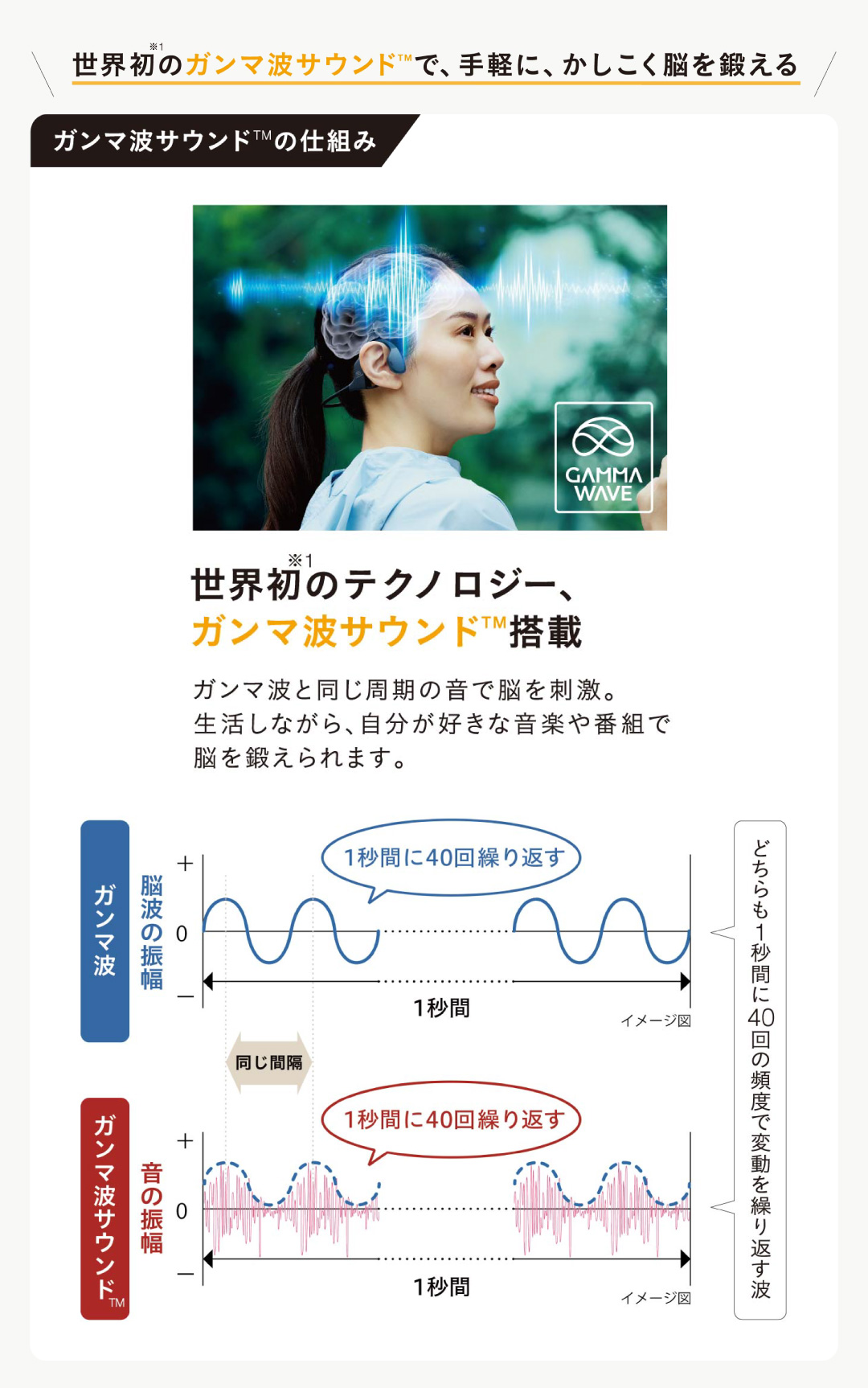 ガンマ波サウンドケア kikippa イヤホン