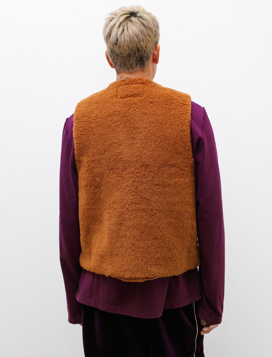 Camiel Fortgens Zip Vest Wool Fleece Brown – Neighbour