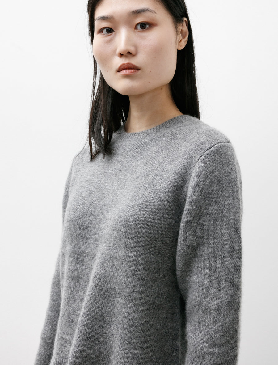 Totême Cropped Crewneck Knit Grey Mélange – Neighbour