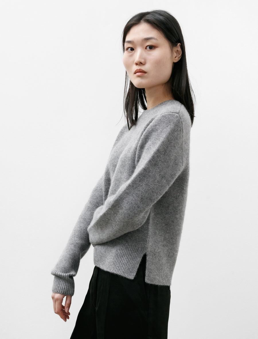 Totême Cropped Crewneck Knit Grey Mélange – Neighbour