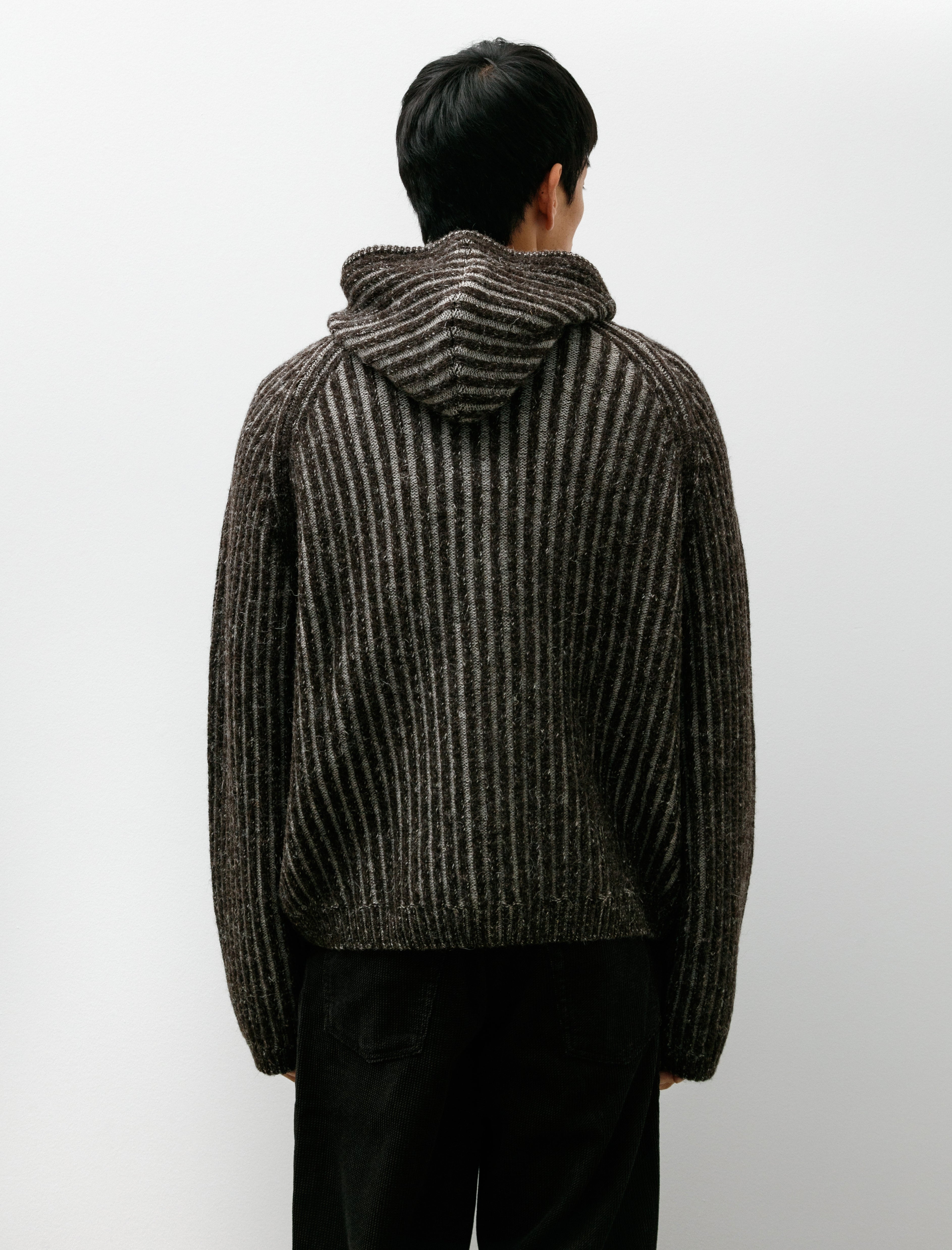 Our Legacy Level Hood Vanise Brown Strip Isels Wool – Neighbour
