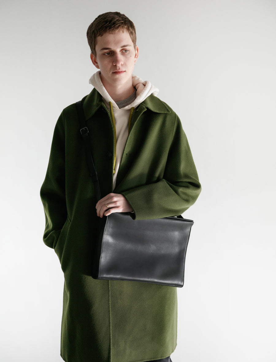 Isaac Reina 987 Hitchcock Messenger Bag Black Double Calf – Neighbour