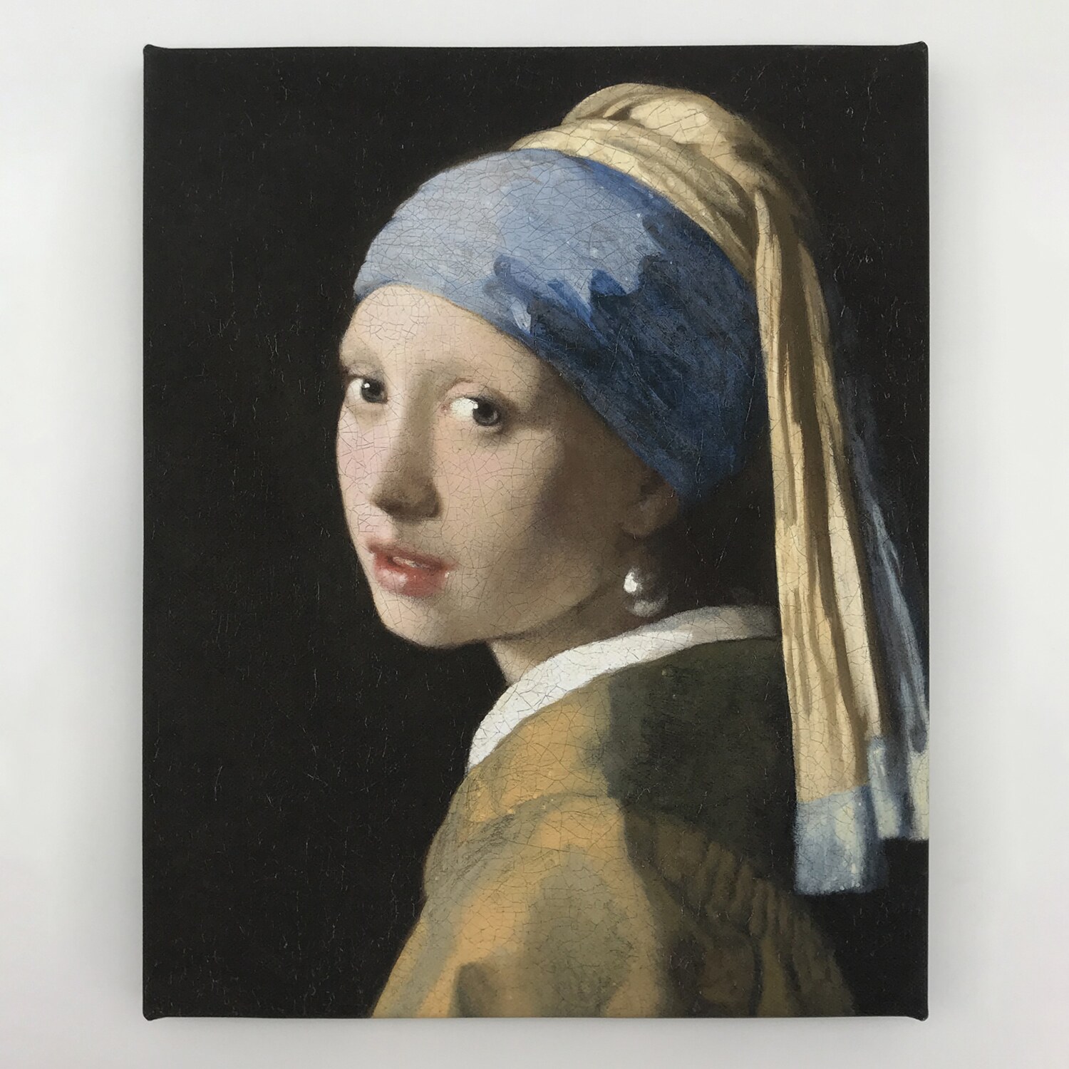 インテリアアート フェルメール 真珠の耳飾りの少女 ＜約27×22cm