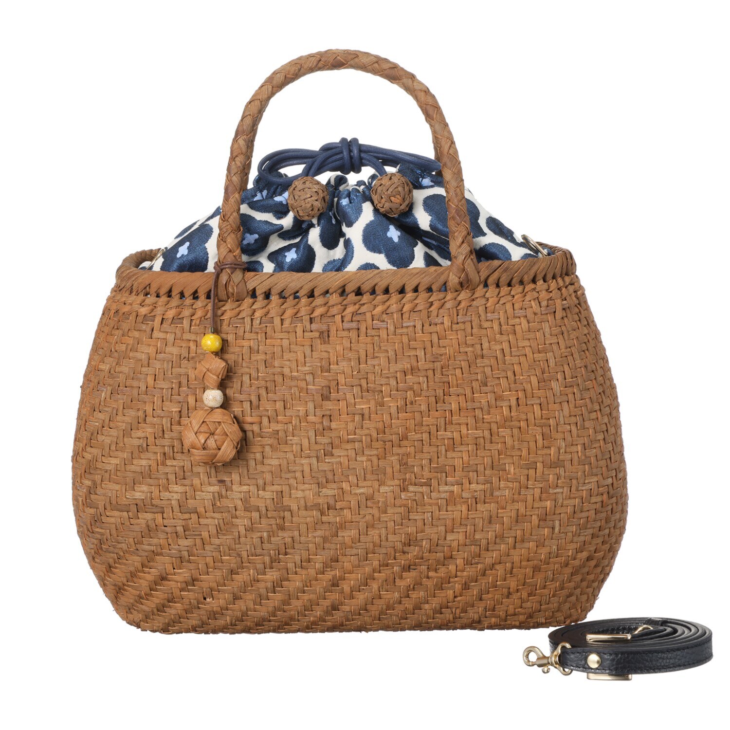 山葡萄かごバッグ ストラップ付 ラウンドバッグ- ショップチャンネル