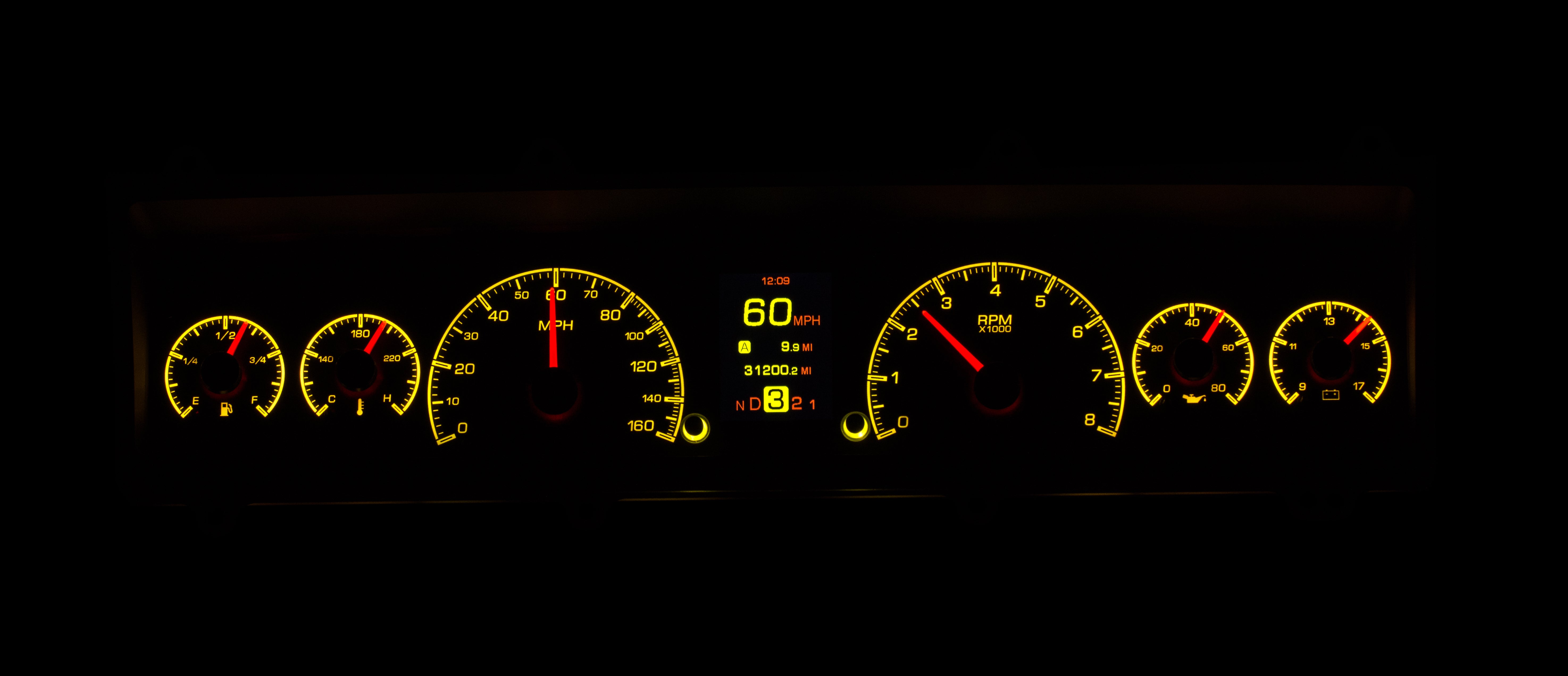 Dakota Digital HDX-69C-NOV — 1969–76 Chevy Nova HDX Gauge Kit