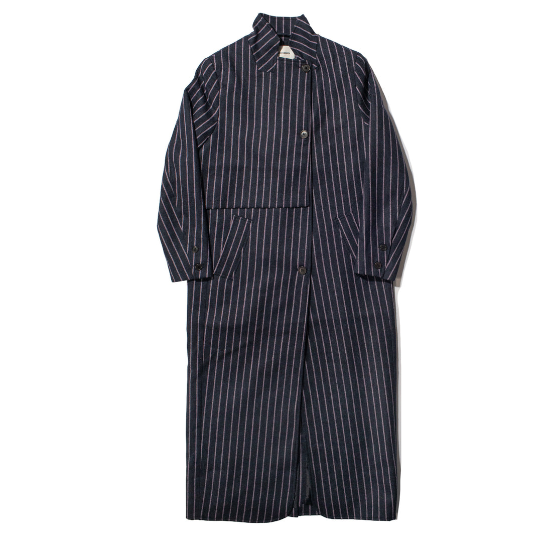 Henrik Vibskov Evening Coat in Pinstripe – JUDITH