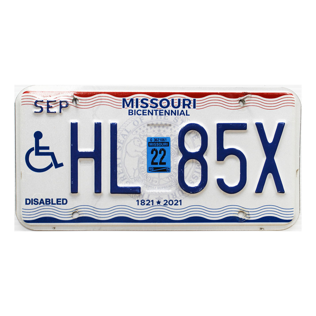 2022 Missouri Disabled License Plate #HL85X | Choice Pick