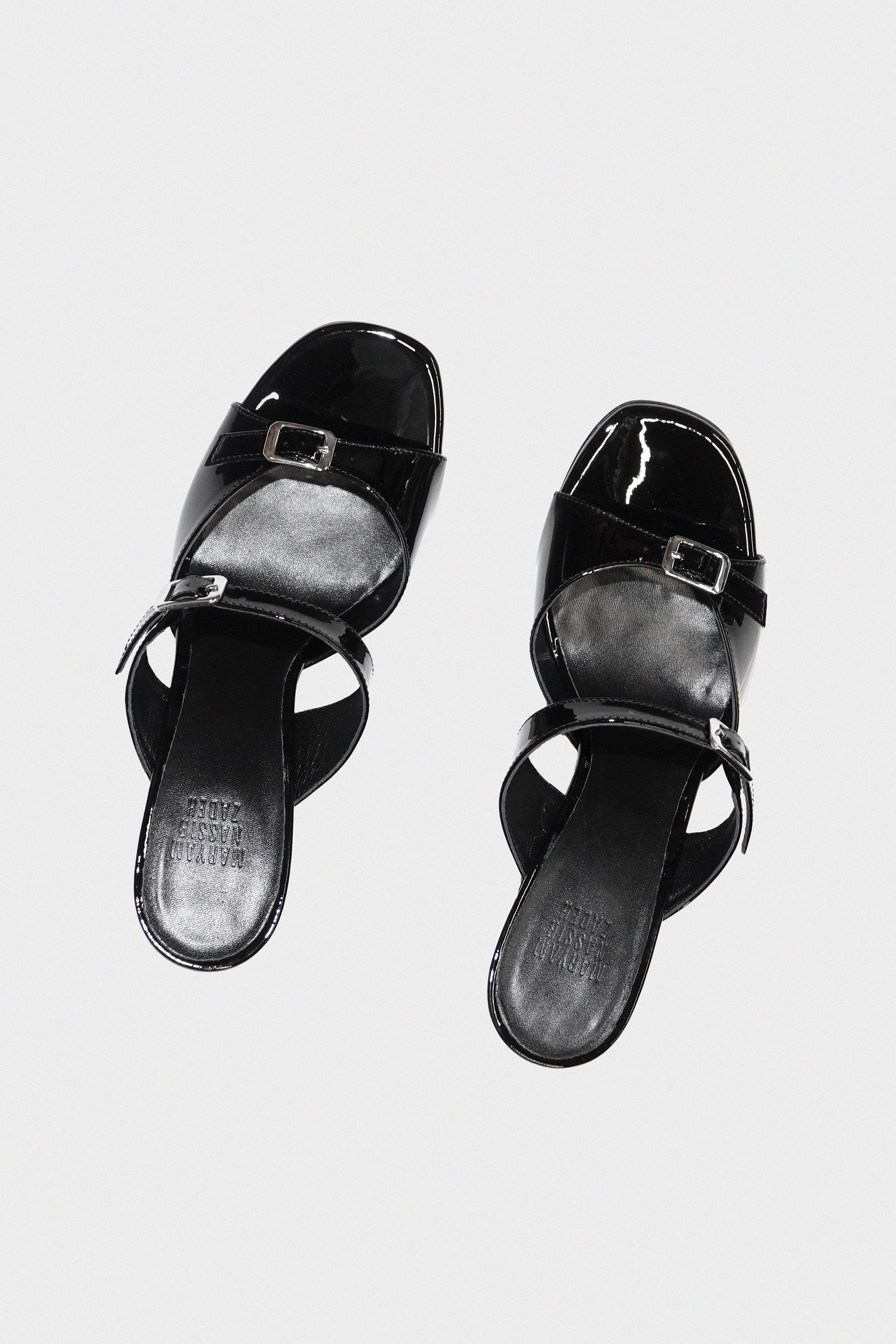Maryam Nassir Zadeh | Una Sandal in Black Patent – Recital